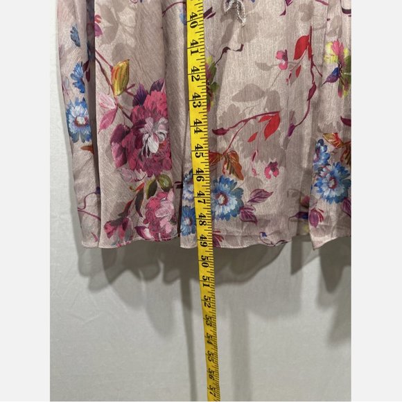 NWT $498 Mac Duggal [ 18 ] Floral Embellished Long Sleeve Midi Dress Mauve‎ - Picture 9 of 16